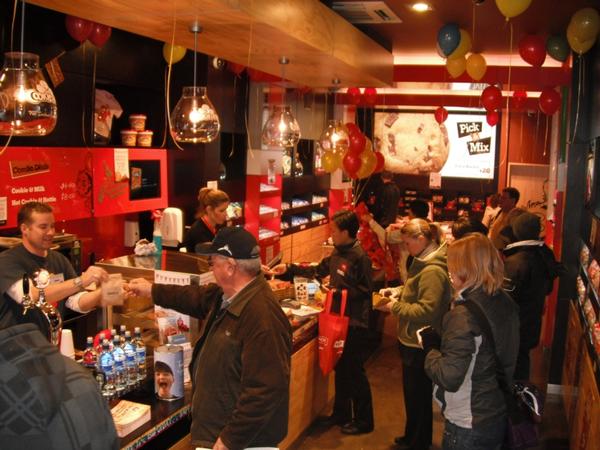 Cookie Time store in Queenstown full of customers on its first birthday